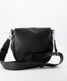 Leather crossbody bag - black