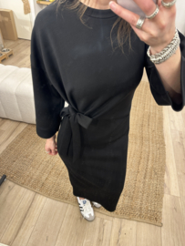 Knot long dress - black