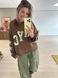 NYC sweater pull - dark brown