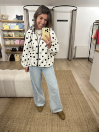Polkadot jacket - white/black