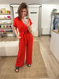 Basic jumpsuit Azzurro - red