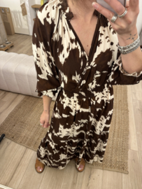 Print maxi dress Azzurro - cow