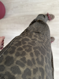 Print cargo barrel pants Azzurro - dark brown