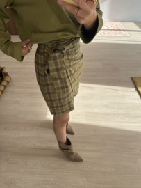 Check bow skirt Azzurro - green