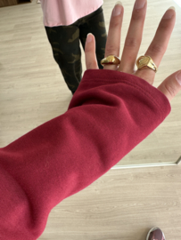 Baseball sweater pull - bordeaux/pink light