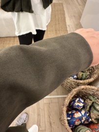 Balloon suedine jacket - army green