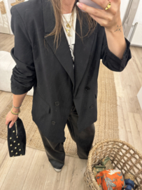 Oversized blazer Azzurro - black