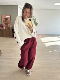 Parachut cord pants Azzurro - bordeaux