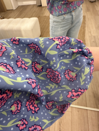 Print V-blouse Azzurro - blue
