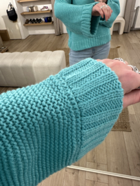 Knitted pull Azzurro - aqua