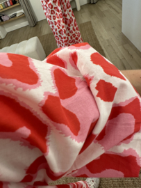 Puff summer long dress Azzurro - red
