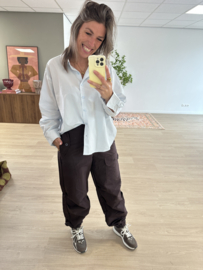 Parachut cargo pants Azzurro - dark brown