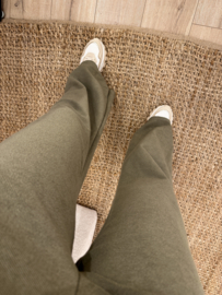 Cotton straight pants Azzurro - army green