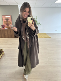 Autumn mantel long jacket - brown