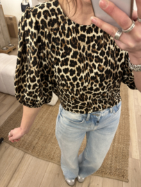 Panter puff tee Azzurro - brown