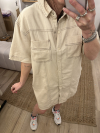Jeans dress Azzurro - beige
