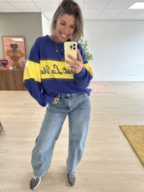 La vie sweater - cobalt/yellow