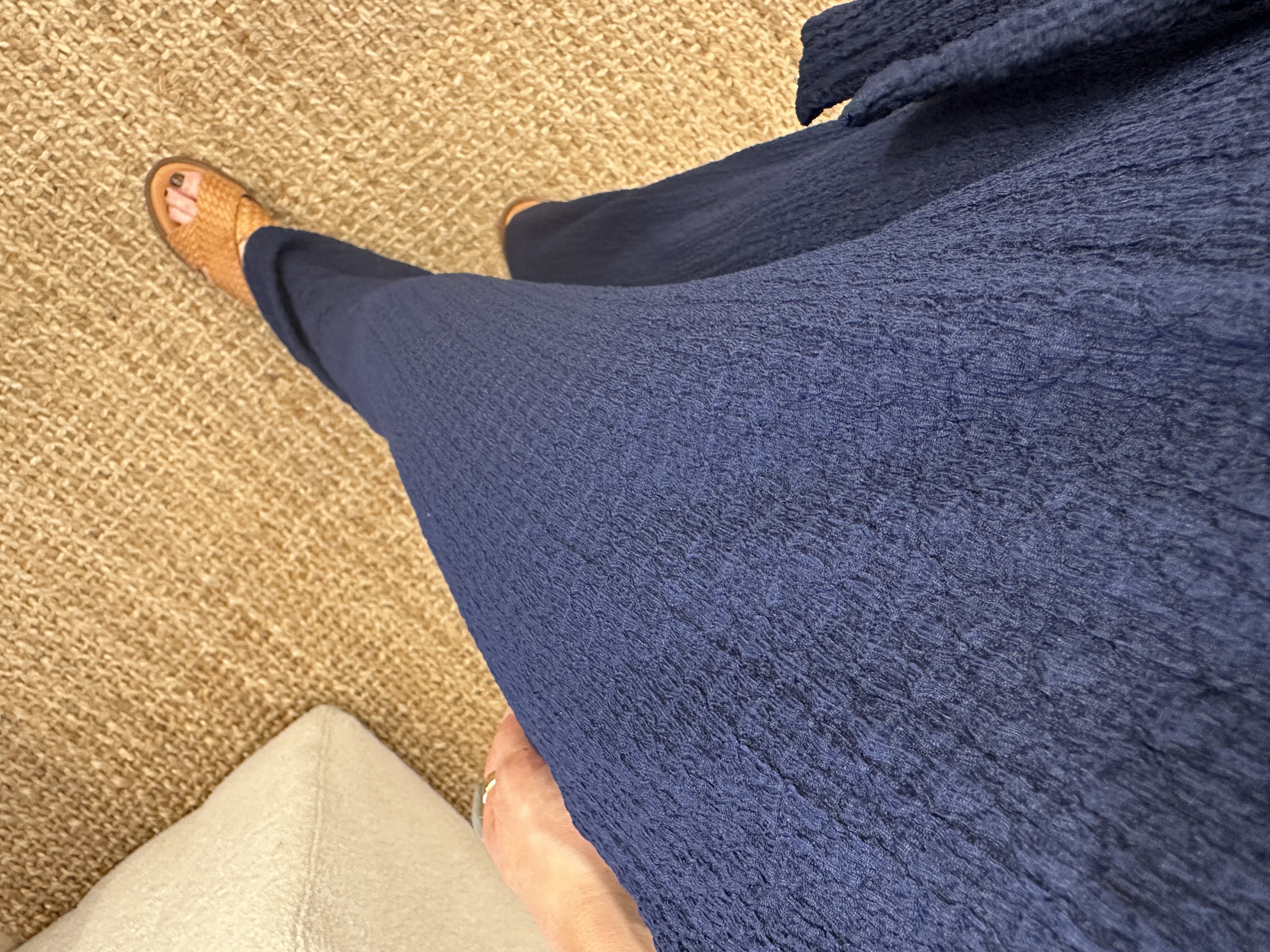 Crinkle ruffle jumpsuit Azzurro - dark blue
