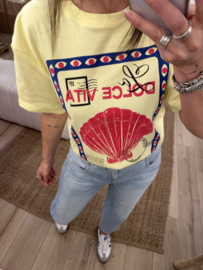 Dolce vita tee Ambika - yellow