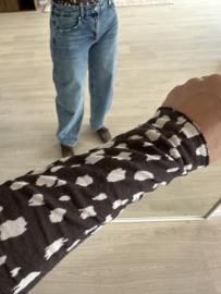 Dot cashemere longsleeve - dark brown