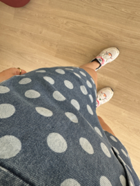 Jeans cotton short Azzurro - dot blue