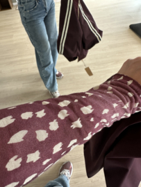 Dot cashmere longsleeve - bordeaux