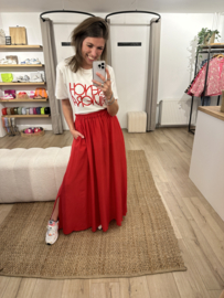 Summer long skirt Azzurro - red