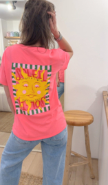 Soleil tee - neon pink