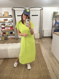 Terry dress Azzurro - lime