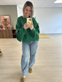 Fringe sweater - green