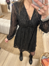 Paillet party dress Azzurro - black