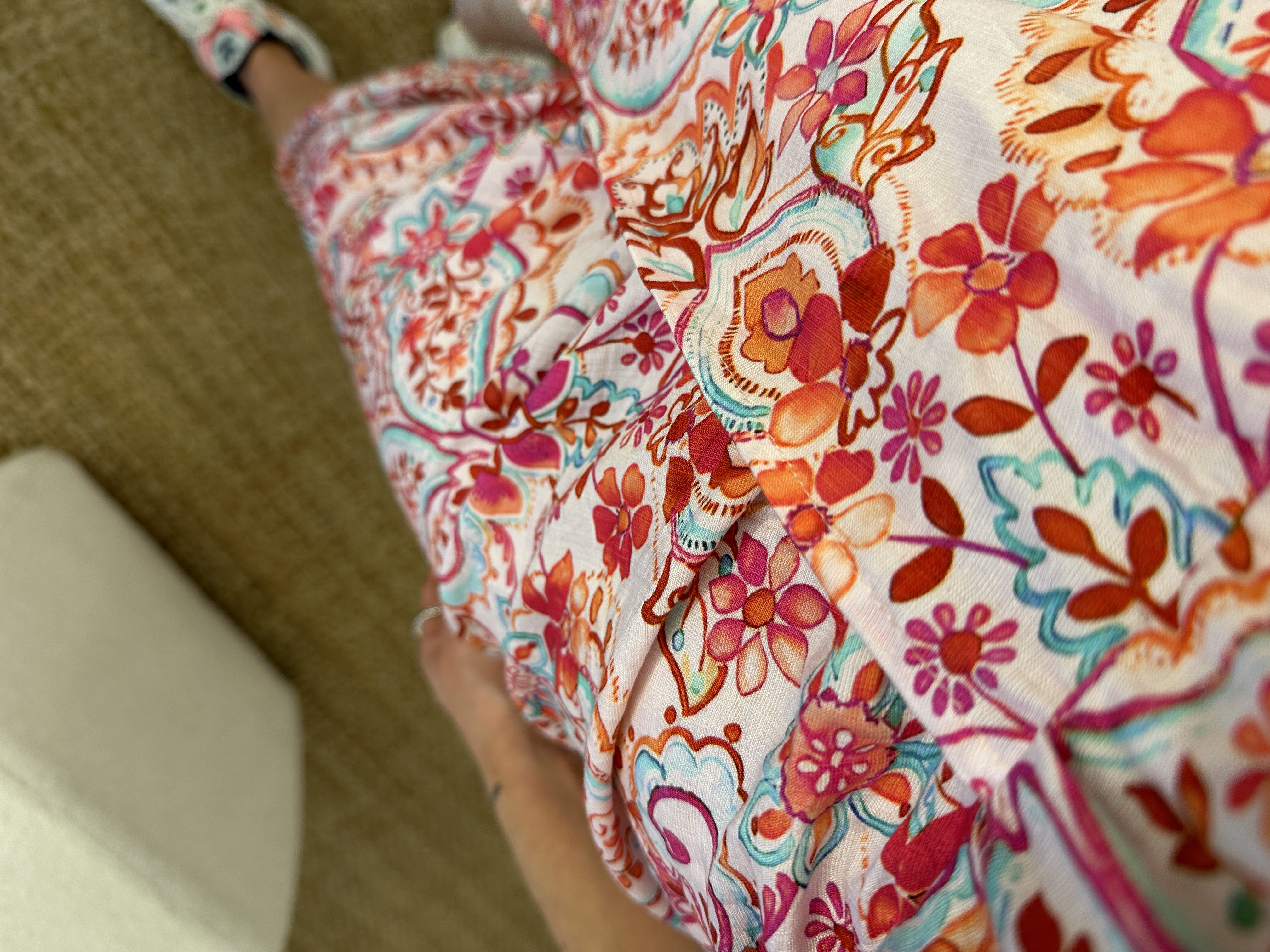 Print chique dress Azzurro - pink