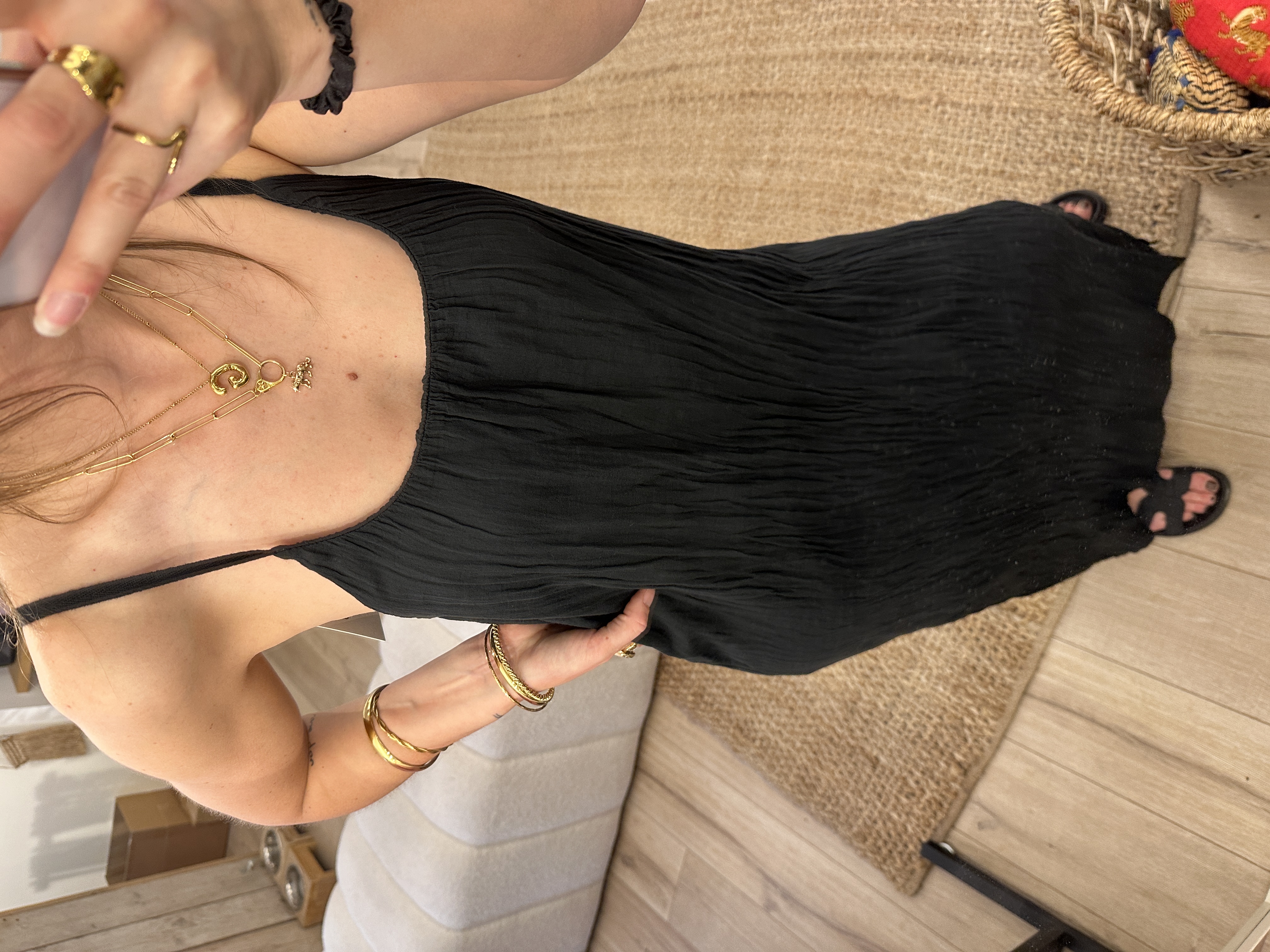 Summer long dress - black