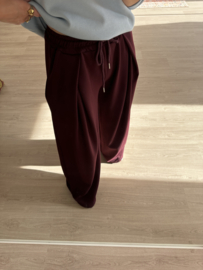 Soft fold pants - aubergine/bordeaux