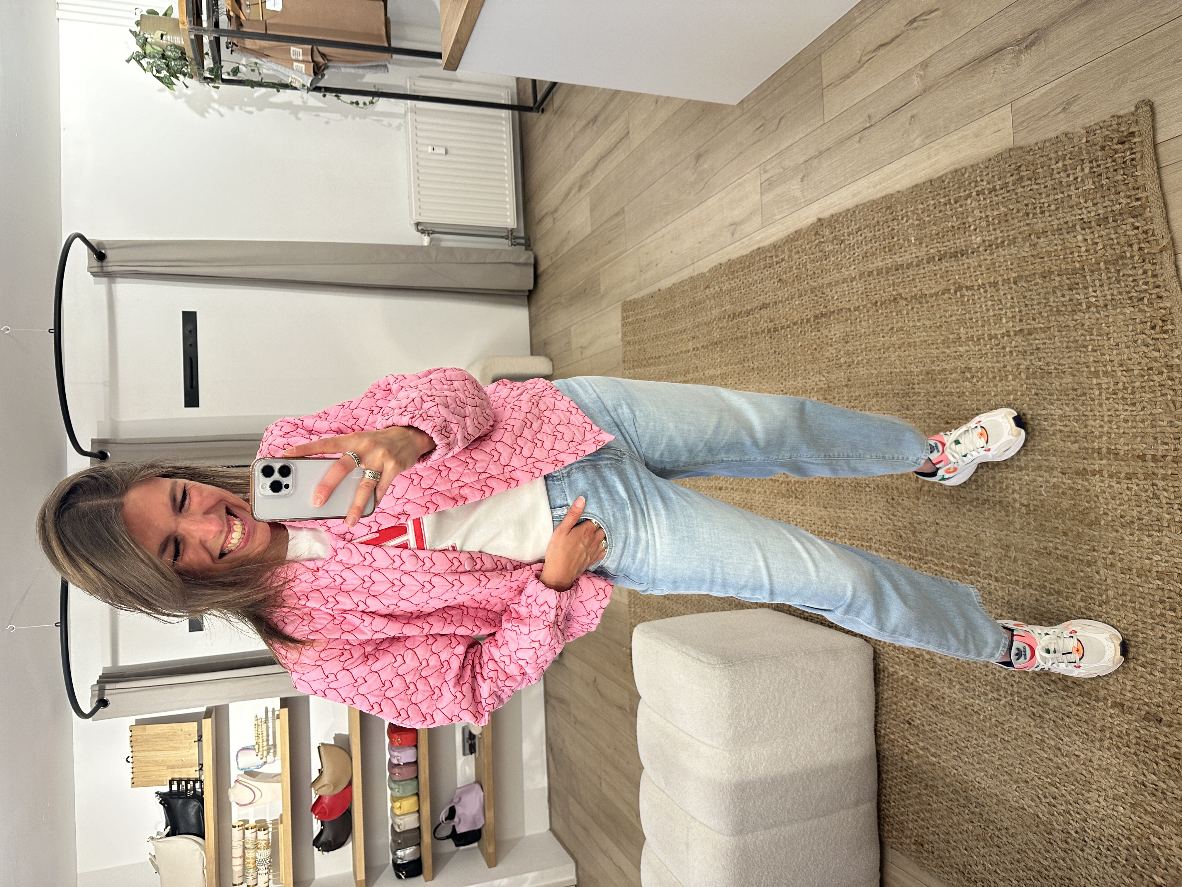 Heart jacket Azzurro - pink