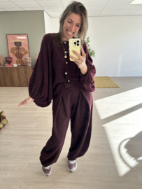 Butterfly knitted cardigan Ambika - bordeaux/aubergine