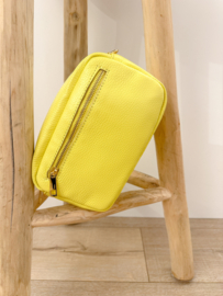 Leather classic crossbody - yellow