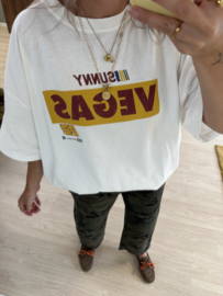 Vegas oversized tee - white