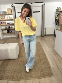 Puff V-tee Azzurro - yellow