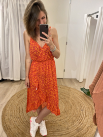 Summer ruffle dress Azzurro/Modemomentje - pink/orange