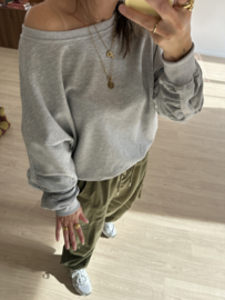 Fold sweater pull Azzurro - grey