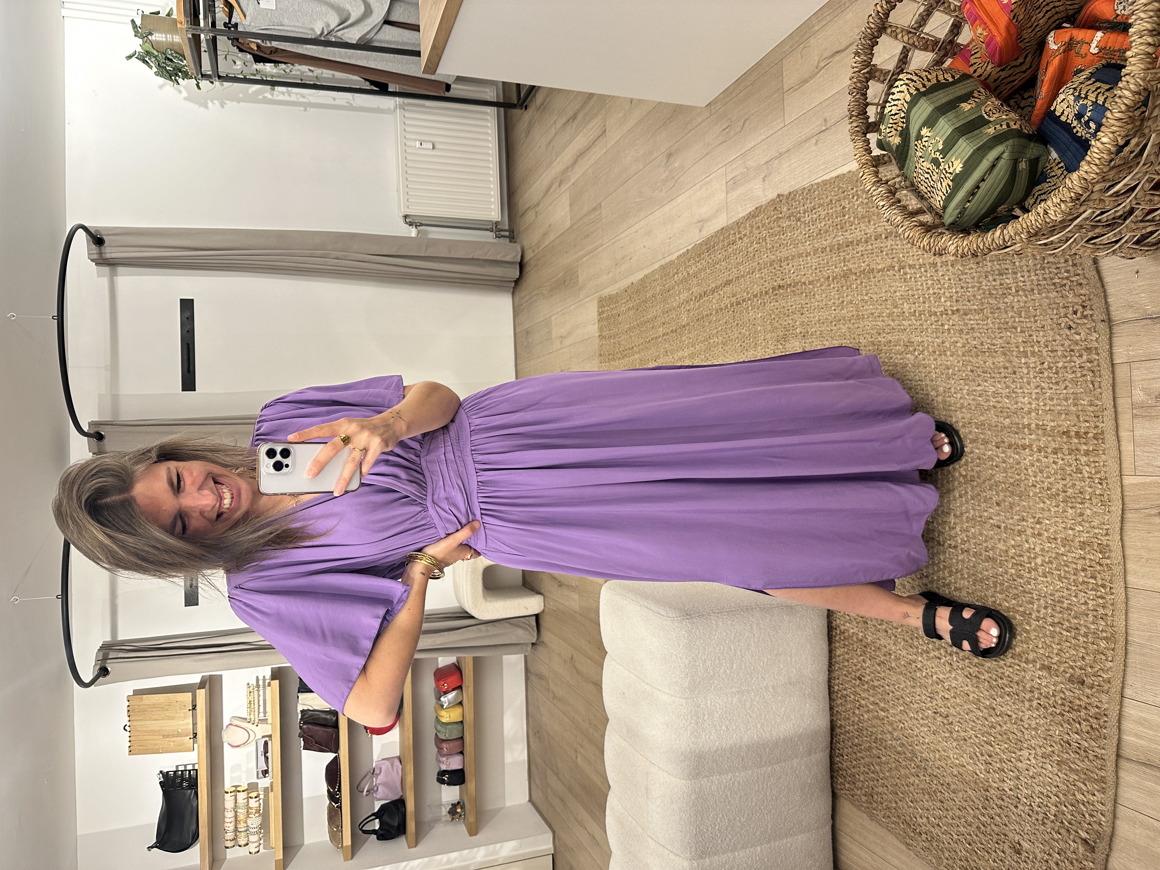 Female maxi dress Azzurro - purple
