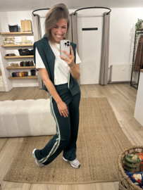 Stripe pants Azzurro - dark green
