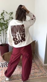 Sun sweater pull - white/bordeaux