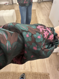 Print bomber Azzurro - dark green/prugna