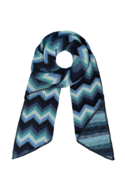 Zigzag comfy scarf - blue