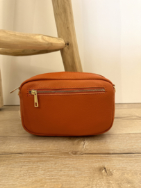 Leather classic crossbody - rust brown