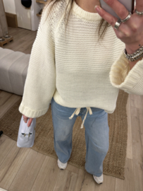 Knitted pull Azzurro - naturel