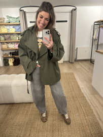 Oversized trenchcoat - army green