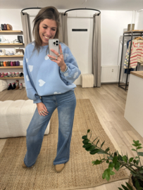 Heart sweater pull - blue